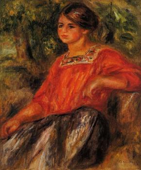 Pierre Auguste Renoir : Gabrielle in the Garden at Cagnes